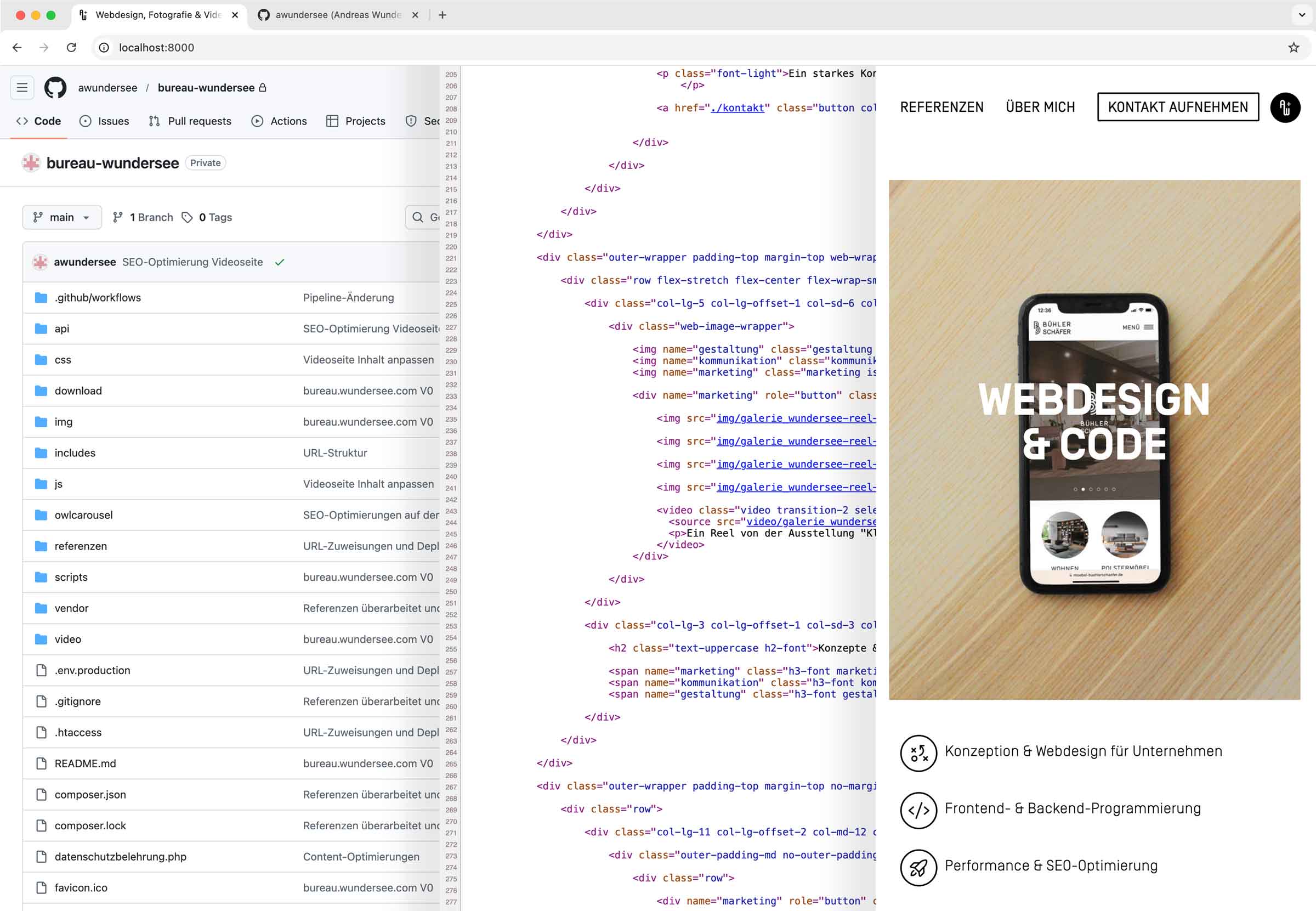 Screenshot mit technischen Skills
